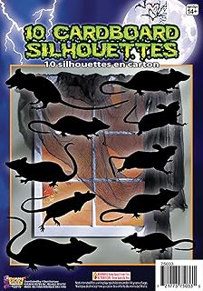 Forum Novelties 10 Piece Silhouette Shadow Rats, Black