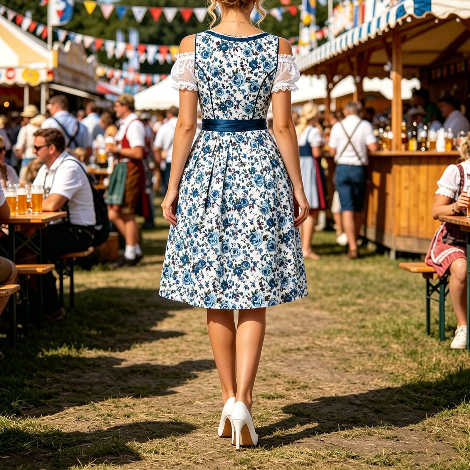Generisch Disfraz infantil 2026 para cosplay de fiesta, elegante estilo imperio, traje de rol, corsé histórico, para todas las estaciones, incluye zapatos Mary-Jane hasta la rodilla