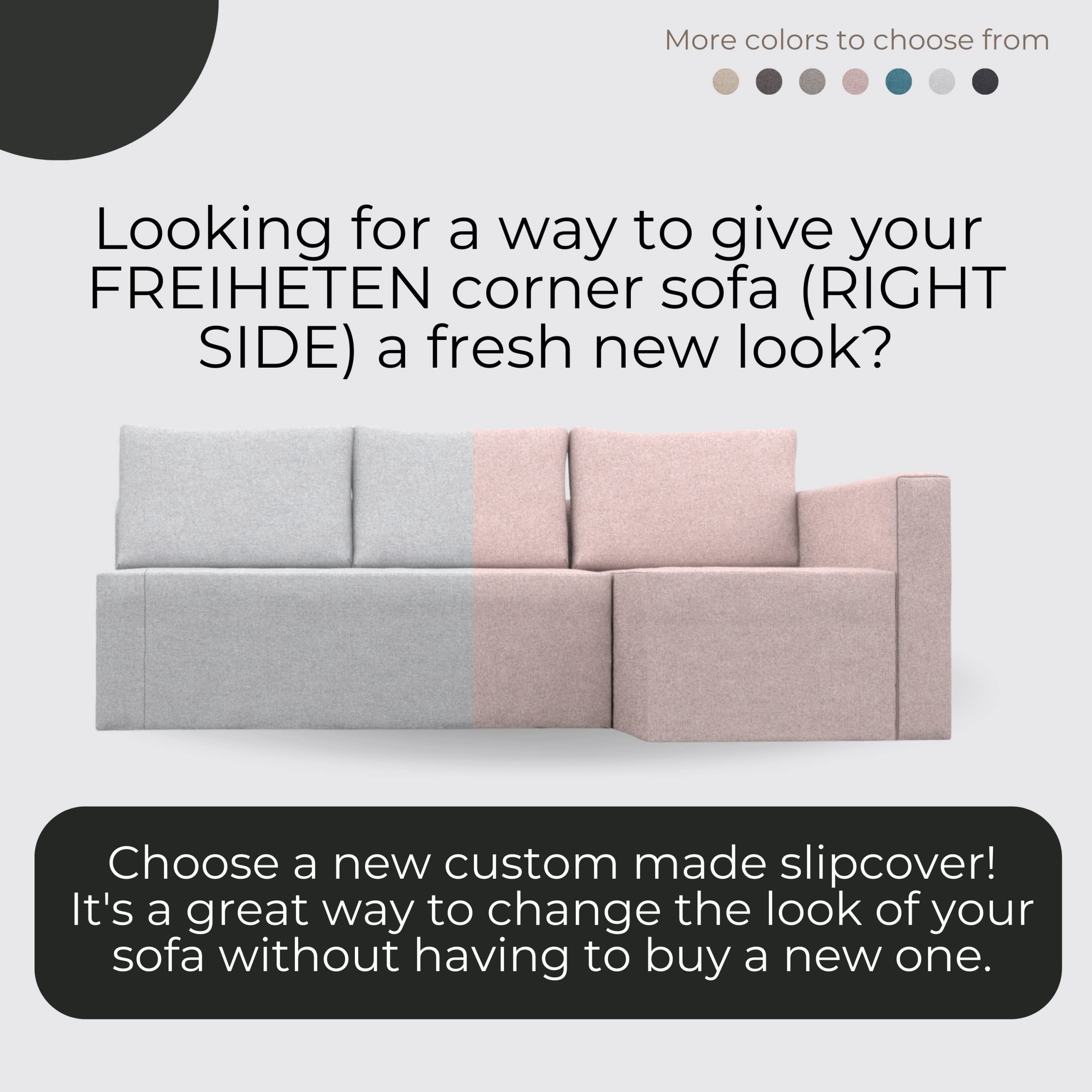 comfortly | Cover for Friheten Corner Sofa Bed Right, Replacement Slipcover, Heavy Duty 4 pcs Cover, Pets and Stain Proof Durable Nano-Tech Fabric (Cashmere Blends - Petrol)