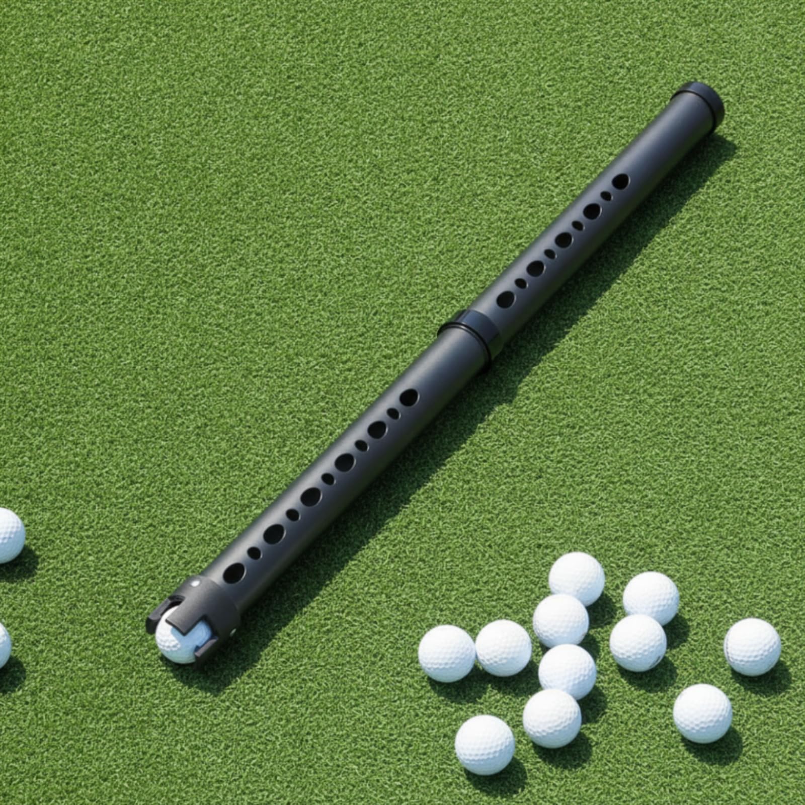Gralara Tubo Recogedor Pelotas Golf Portátil Recogedor Bolas Golf con Pinzas Recogepelotas para Golfistas
