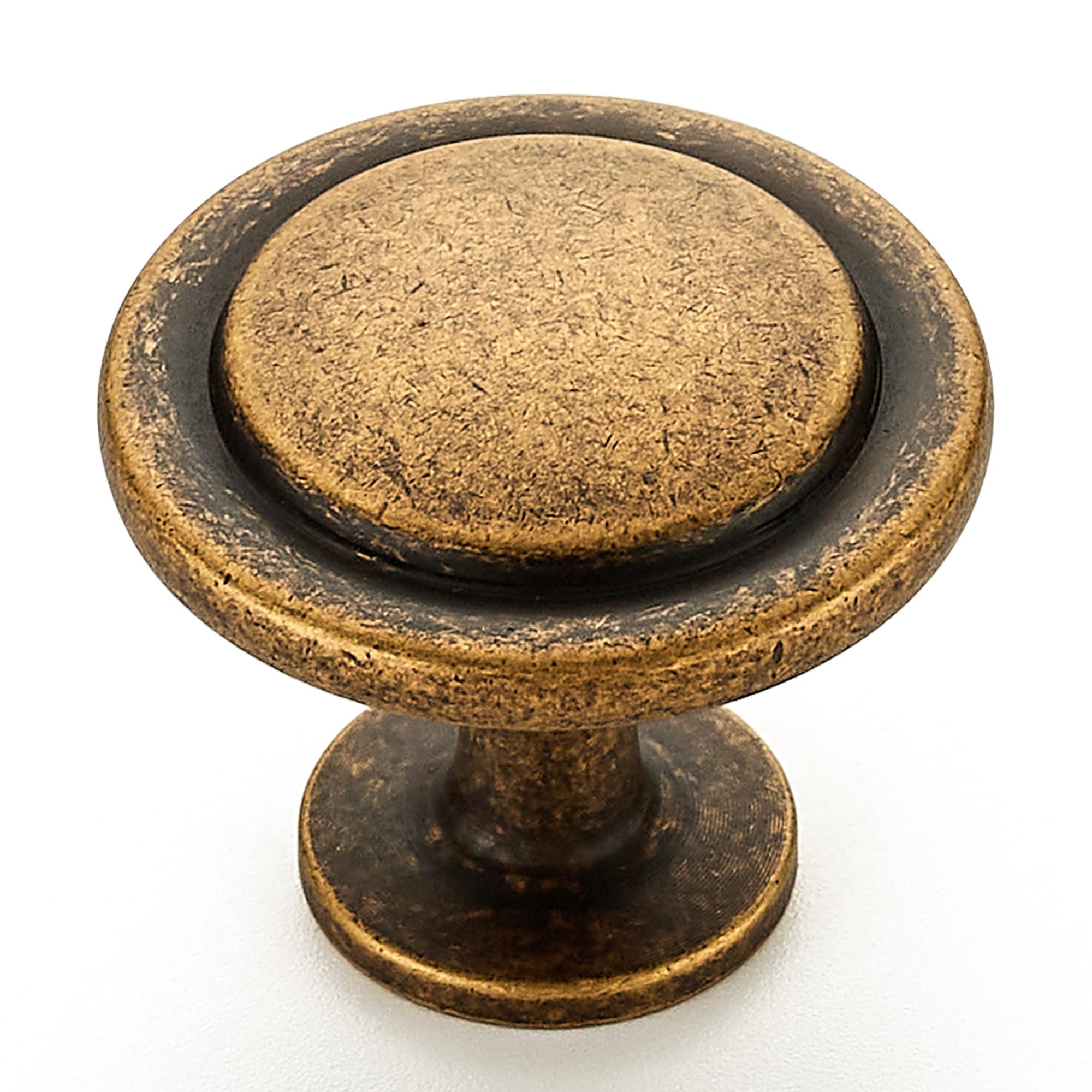 Ravinte Antique Brass Cabinet Knobs Zinc Drawer Knobs, 1-1/4 Inch, 30 Pack