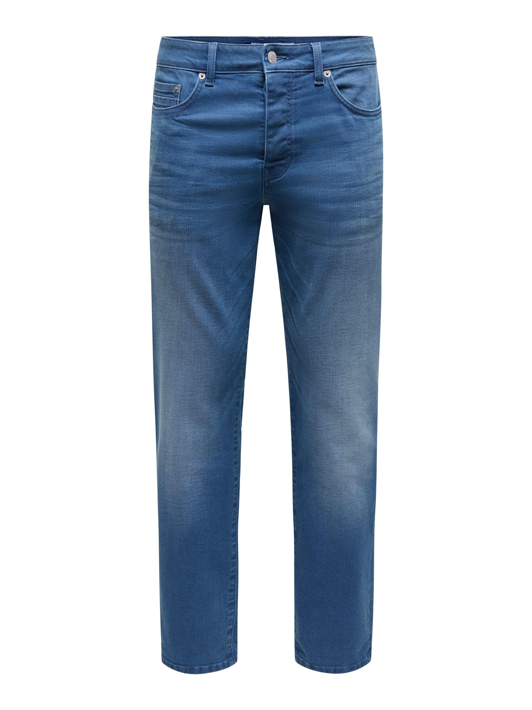Only & Sons Male Slim Fit Jeans ONSWEFT Niedrige Taille Normal geschnitten Jeans