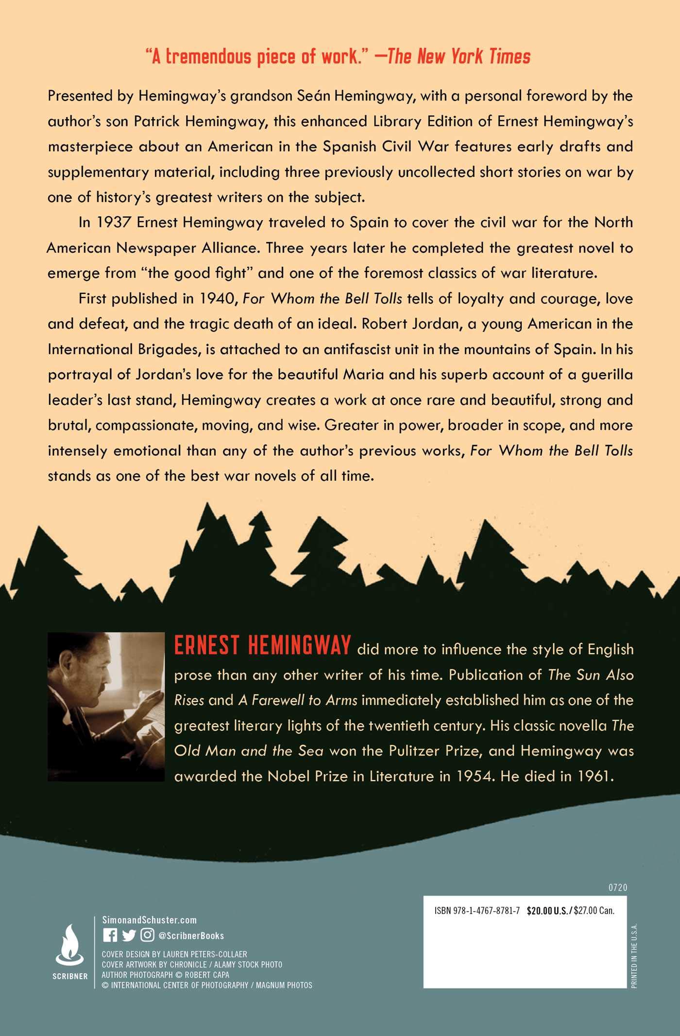 For Whom the Bell Tolls: The Hemingway Library Edition