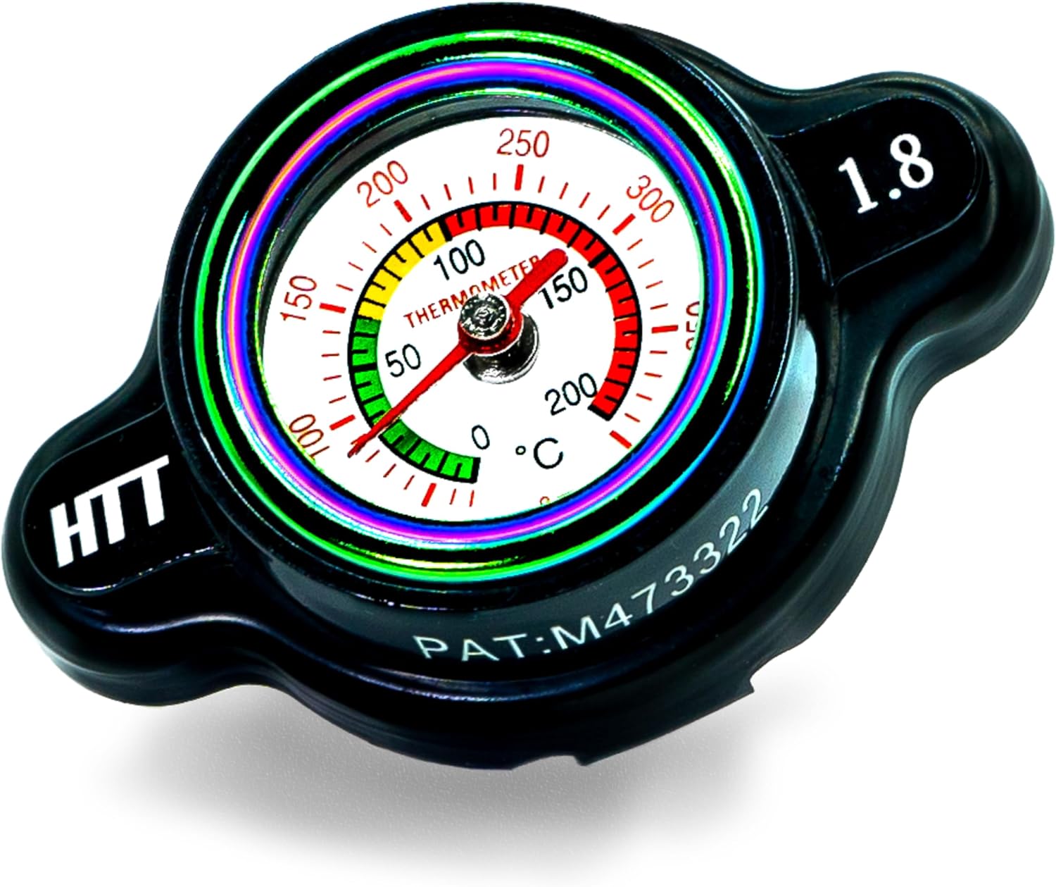 Keep Motorcycle/ATV Cool and Safe Radiator Cap Monitor Prevent Leaks, Compatible with most B*TA, HUS*B*Rg, K*M, H*sqv*rna, S*lk*rk and most Western 1.8Kg/cm2 (25.6PSI) (W2-Rose Red)