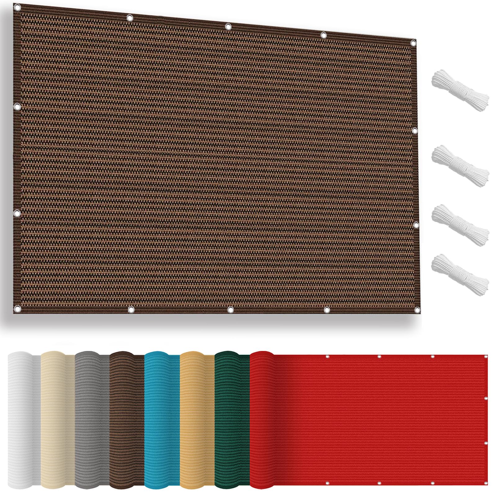 Voiles ombrages rectangulaire 120 x 130 cm marron en HDPE résistant