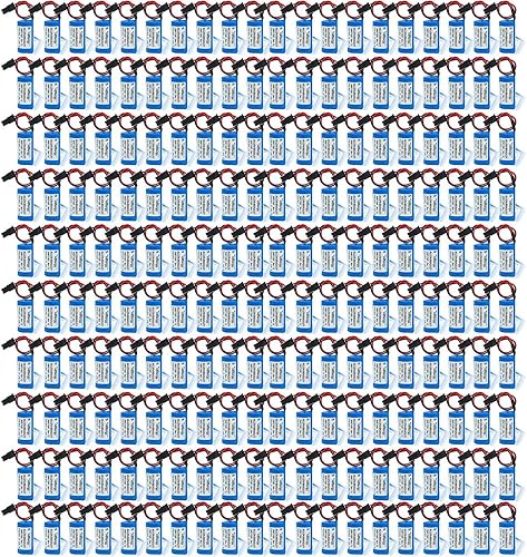 DLF-Best (100 Pack) 1800mAh 3V 1756-BA2 Replacement Lithium Battery for Allen Bradley BR23A-AB PLC Control Battery