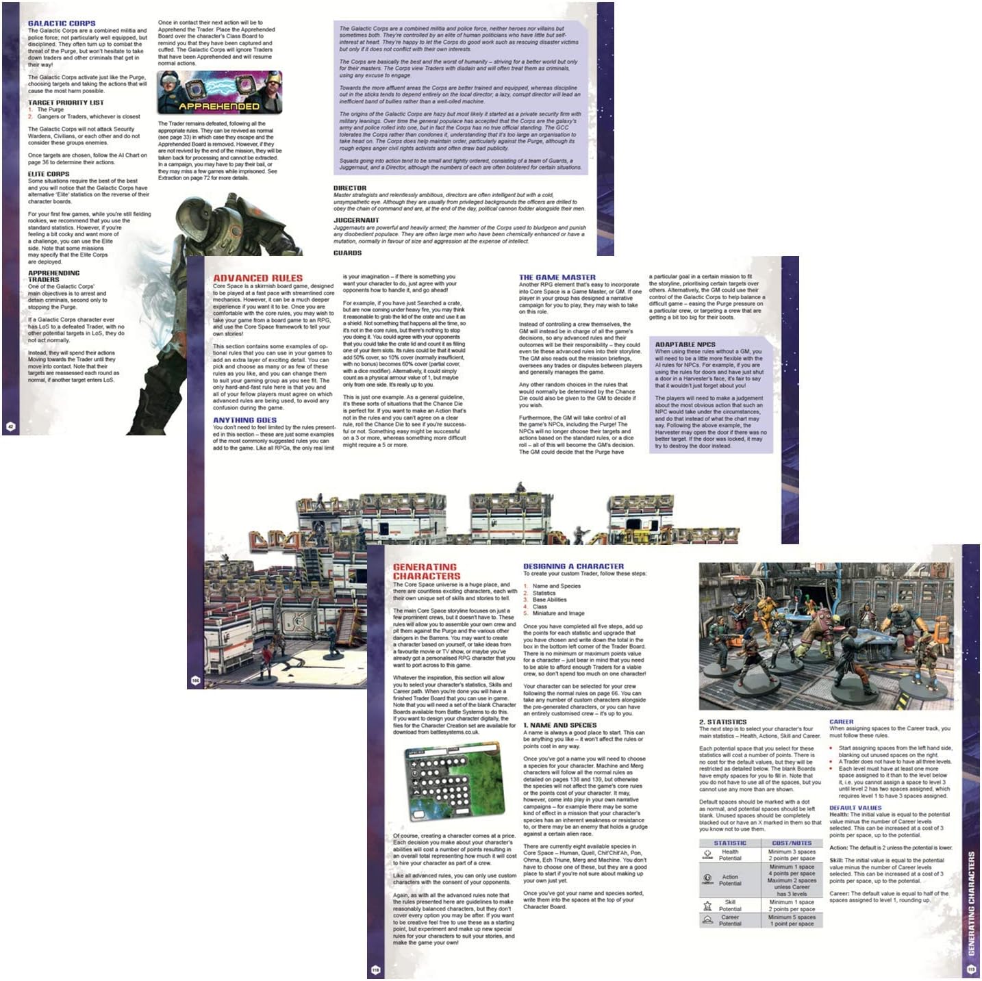 Core Space: The SciFi Miniatures Game Deluxe Rulebook - Battle Systems Cooperative/Solo SciFi Dungeon Crawler Board Game