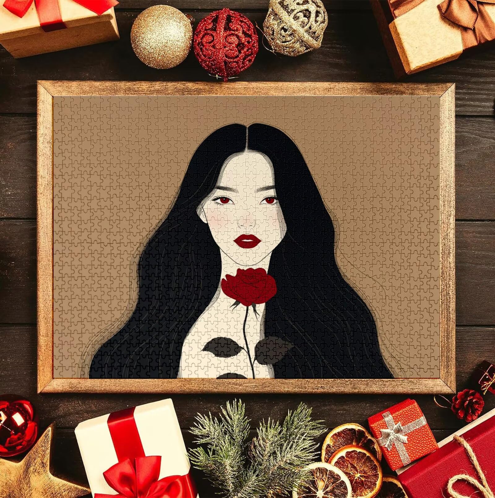 Puzzle Personalizado con Foto, Personalizada Rompecabezas Personalizado Diseña tu Logo Foto o Texto, Personalizado Navidad Halloween San Valentín Parejas Niños Familia Amigos h-3381