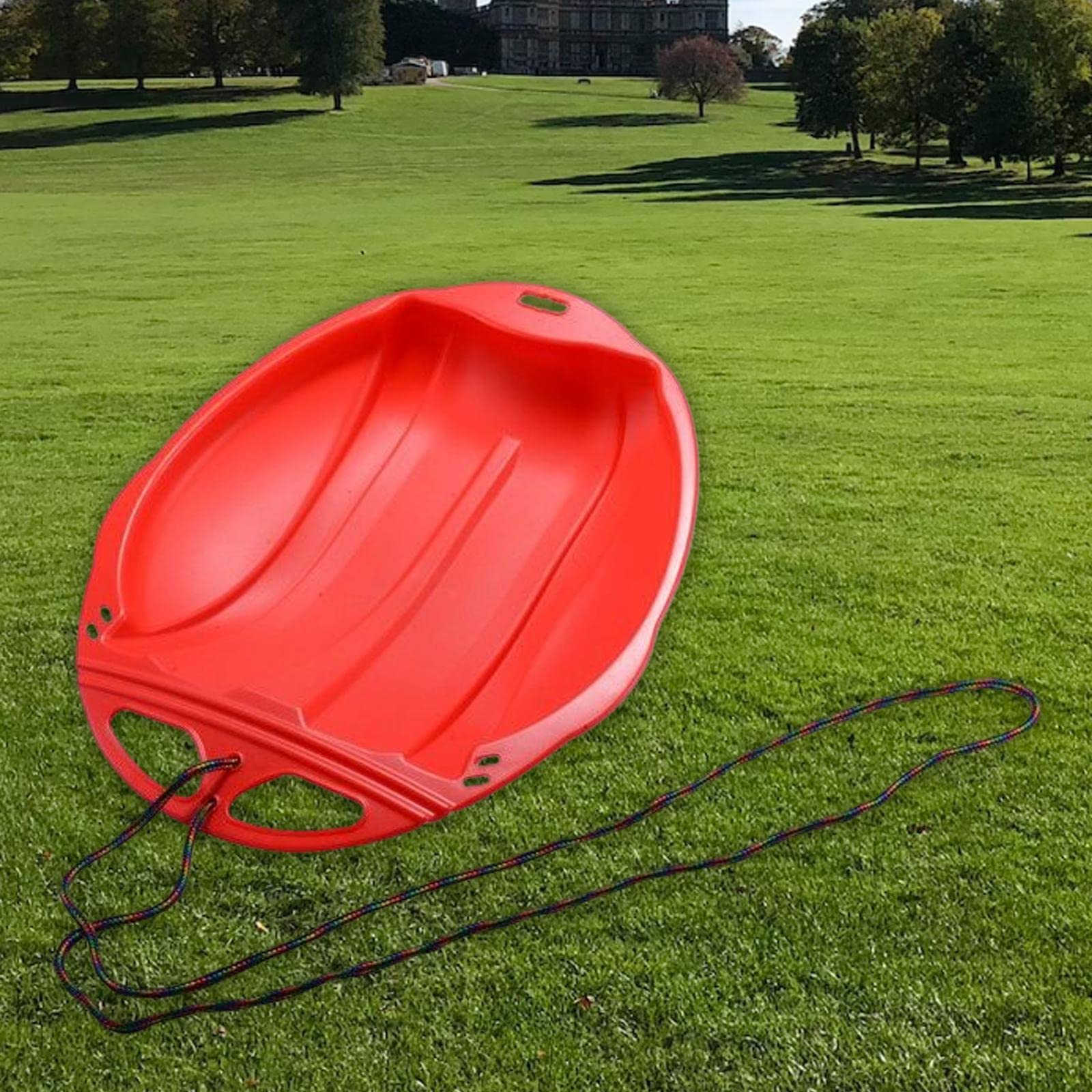 harayaa Trineo de Nieve para Niños, Tobogán de Exterior, Tabla de LUGE, Material Resistente, Cuerda Ligera, Ideal para Deportes de Invierno para Niñas.
