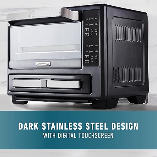 Miniatura 6 de Calphalon Performance - Horno tostador 12 en 1 con doble zona de 12 pulgadas con cajón de pizza combo de horno, controles digitales de precisión,