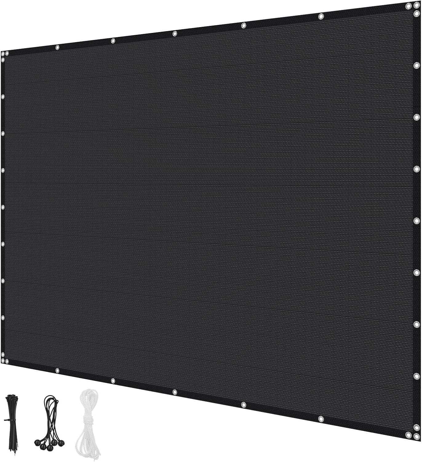 VEVOR 90% Sun Shade Cloth, 8 x 12 ft Pergola Shade Cover with Stainless Steel Grommets, Sun Shades Canopy Privacy Screen with 140 GSM HDPE Material, for Outdoor, Patio, Garden, and Backyard (Black)