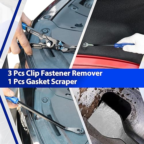 Miniatura 7 de Keze Juego de 17 piezas de gancho y púa, kit de herramientas de extracción de moldes, herramienta de extracción de alicates de clip, raspador de