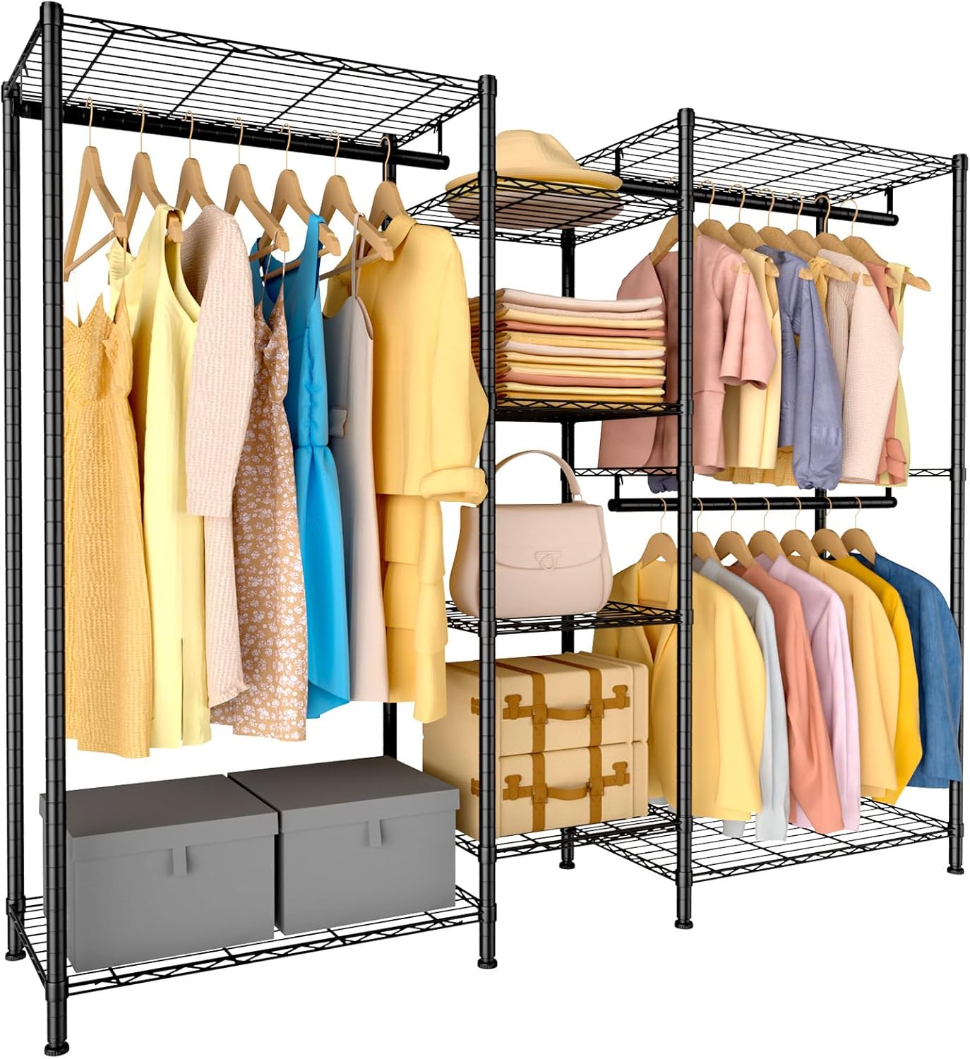 Garment Rack, Heavy Duty Clothes Rack Metal Clothing Rack