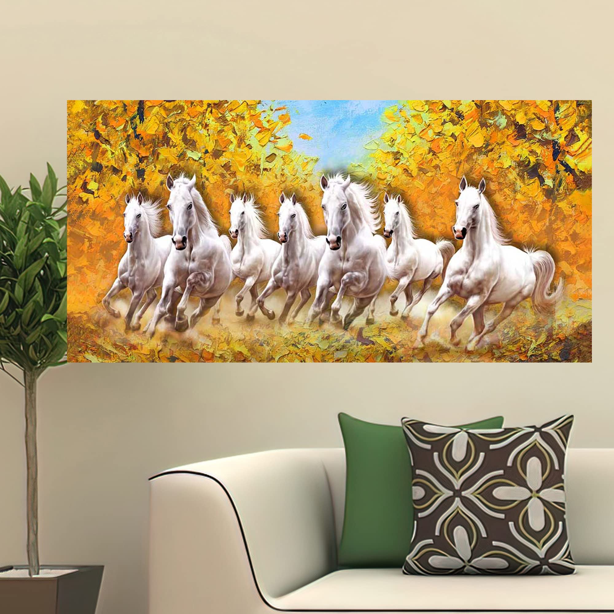 British Terminal Lucky Seven Horses Running at Sunrise ll 7 Horse vastu Vinyl Sticker Poster ll 48stjican208 (B0BF5VP8QQ) Amazon Price History, Amazon Price Tracker