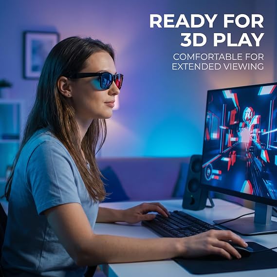 赤と青の3dメガネ1点、3dビューイングメガネ、ユニバーサルtvムービー寸法ビデオフレーム、dvdゲーム3dスタイル、テレビ、ビデオアクセサリー。