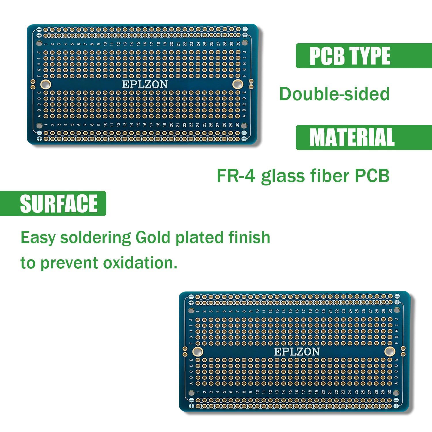 PCB Breadboard Saldabile 10 Pezzi - 2.05x3.5", Placcato Oro, Per Arduino, Raspberry Pi, Progetti DIY - Foto 8