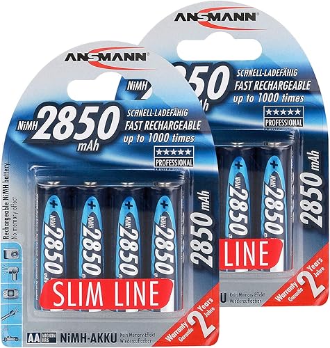 Miniatura 3 de Pilas recargables AA Ansmann Slimline NiMH de alta capacidad Pack de 1 Paquete de 4