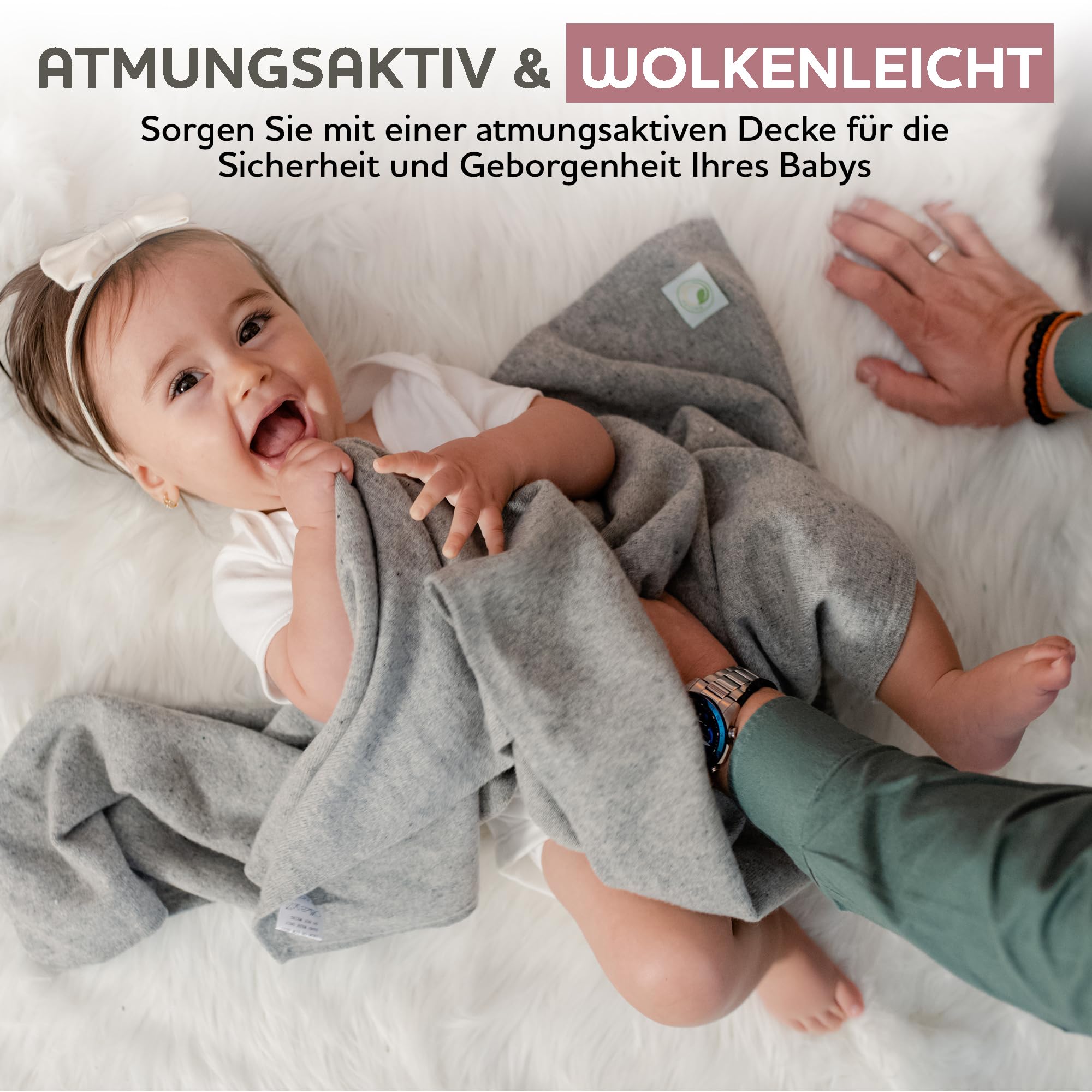 Natureville Merino Wollen kasjmier babydeken - kleine kinderen, uniseks