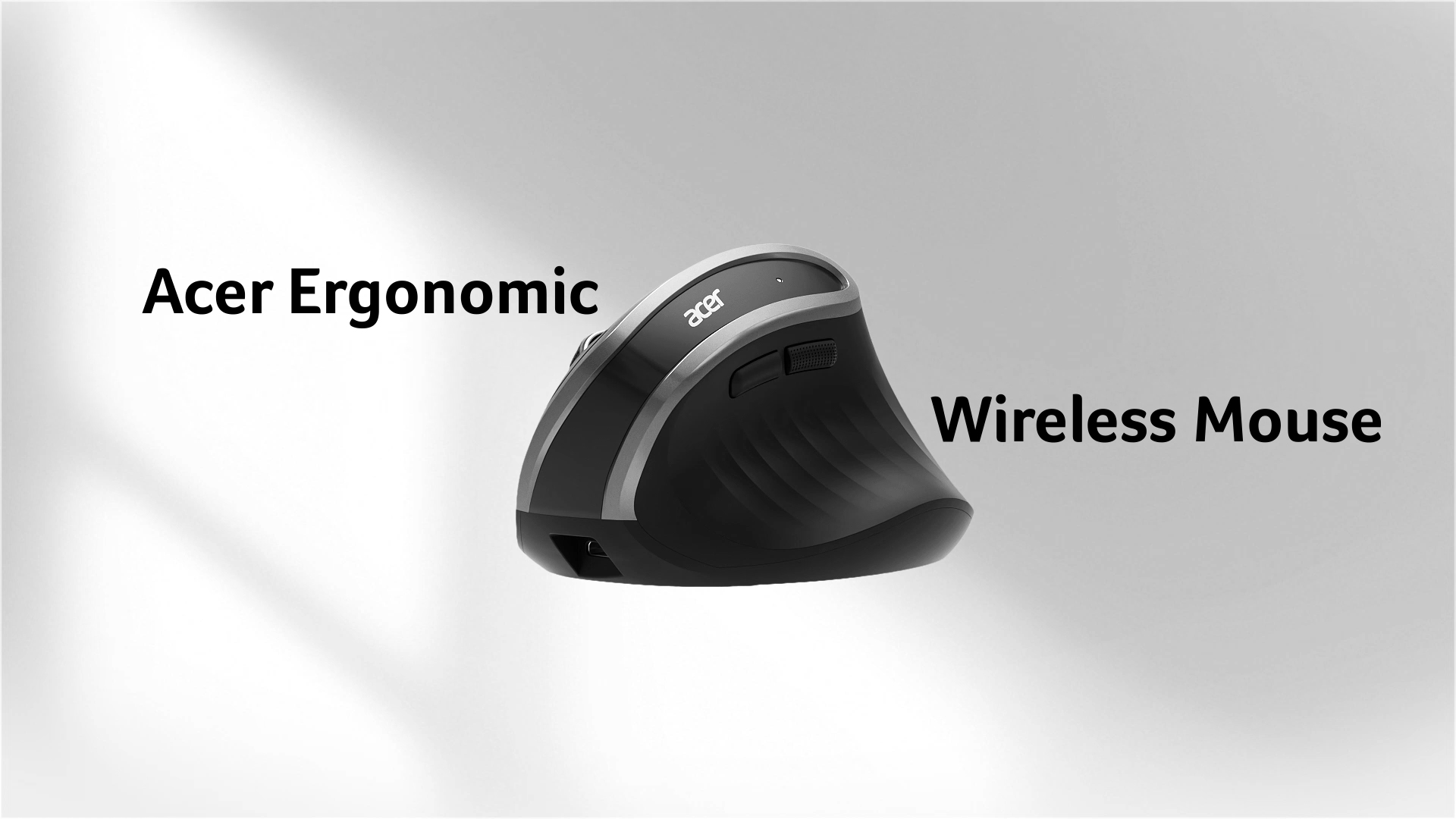 Acer Wireless Ergonomic Mouse, Rechargeable Vertical Mouse, 3