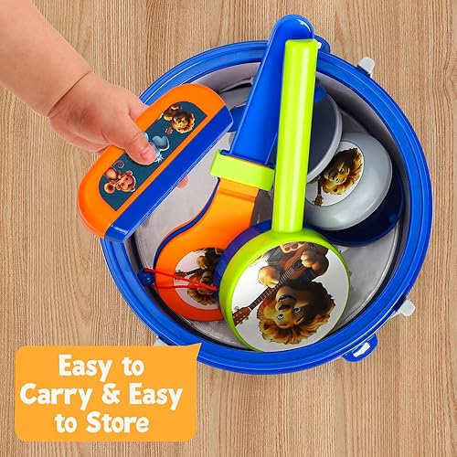 Miniatura 8 de TOY Life Instrumentos musicales para niños pequeños, juguetes para niños, maracas para niños, pandereta, instrumentos para bebés de 12 a 18 meses,