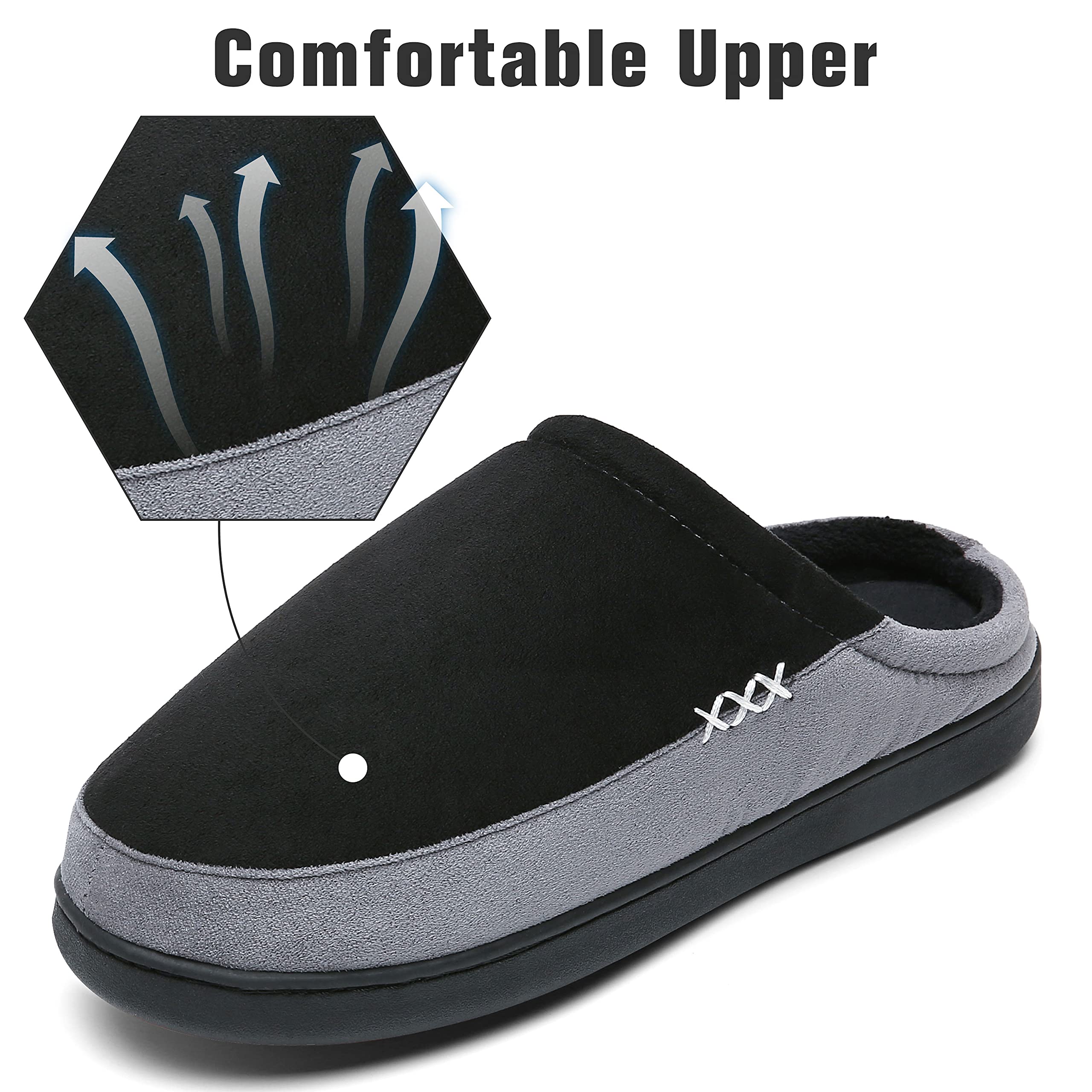 Mishansha Pantofole in Memory Foam per Uomo Donna Antiscivolo Ciabatte Invernali Taglia 36-49 EU