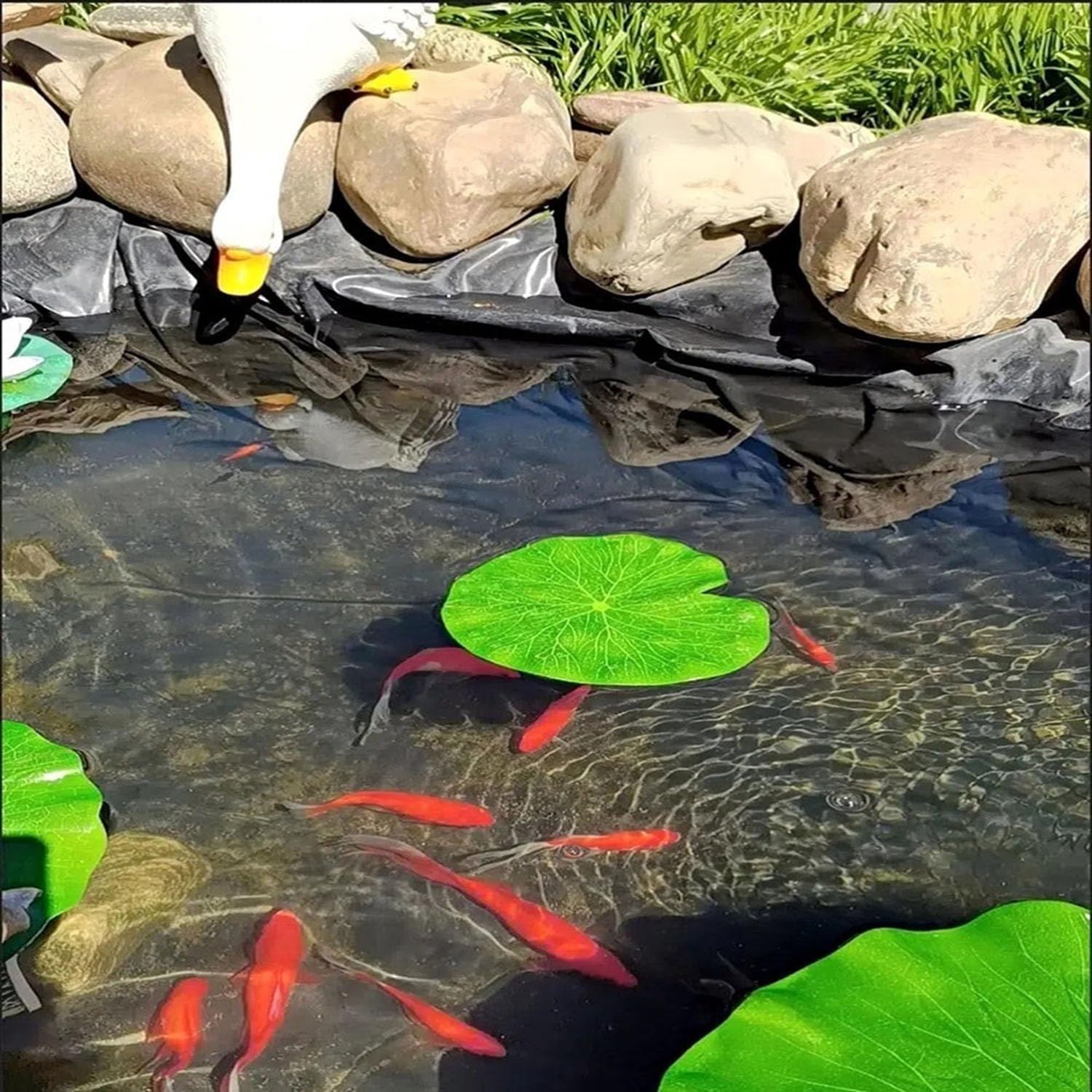 Rivestimento impermeabile per laghetto, 4 x 7 m, membrana flessibile per laghetto dei pesci, per paesaggistica, resistente, ideale per laghetti e piante acquatiche