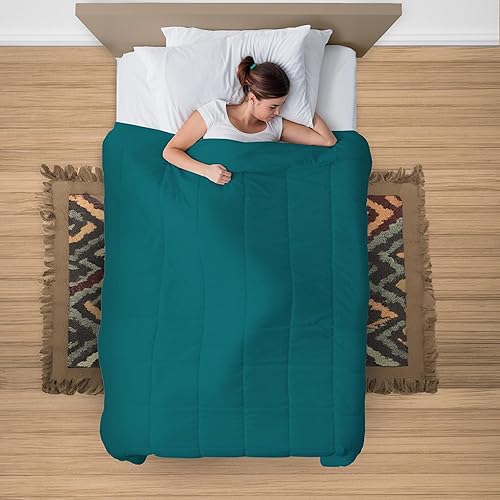 Miniatura 3 de Edredón de plumón ligero alternativo color verde azulado individualindividual XL