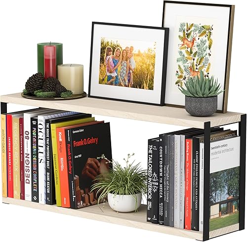 Wallniture Roca - Estantes flotantes de 24 x 6 pulgadas para almacenamiento de pared estantería para decoración de sala de estar estantes de pared