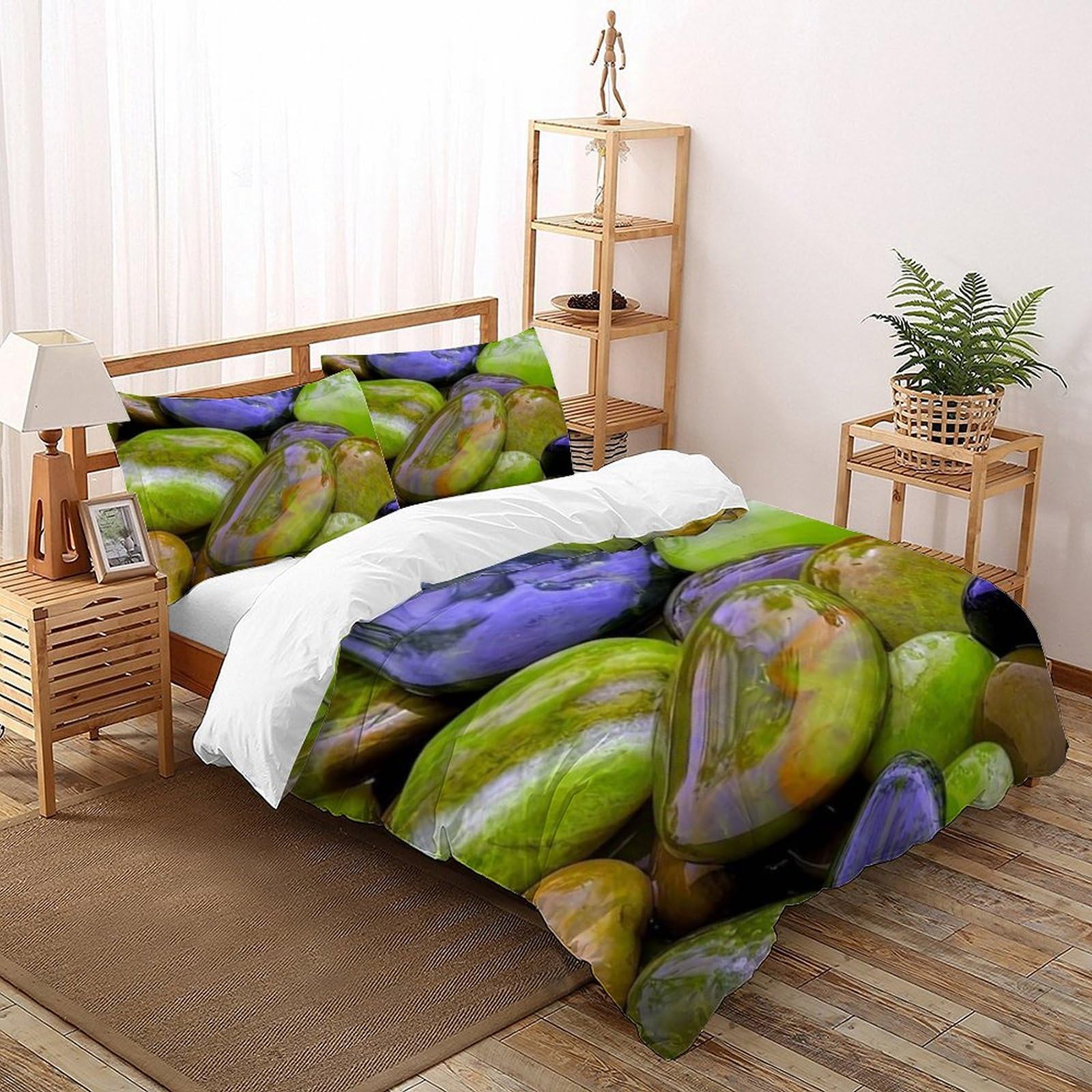 Housse de couette fermeture éclair finie la corvée du lit double 200x200