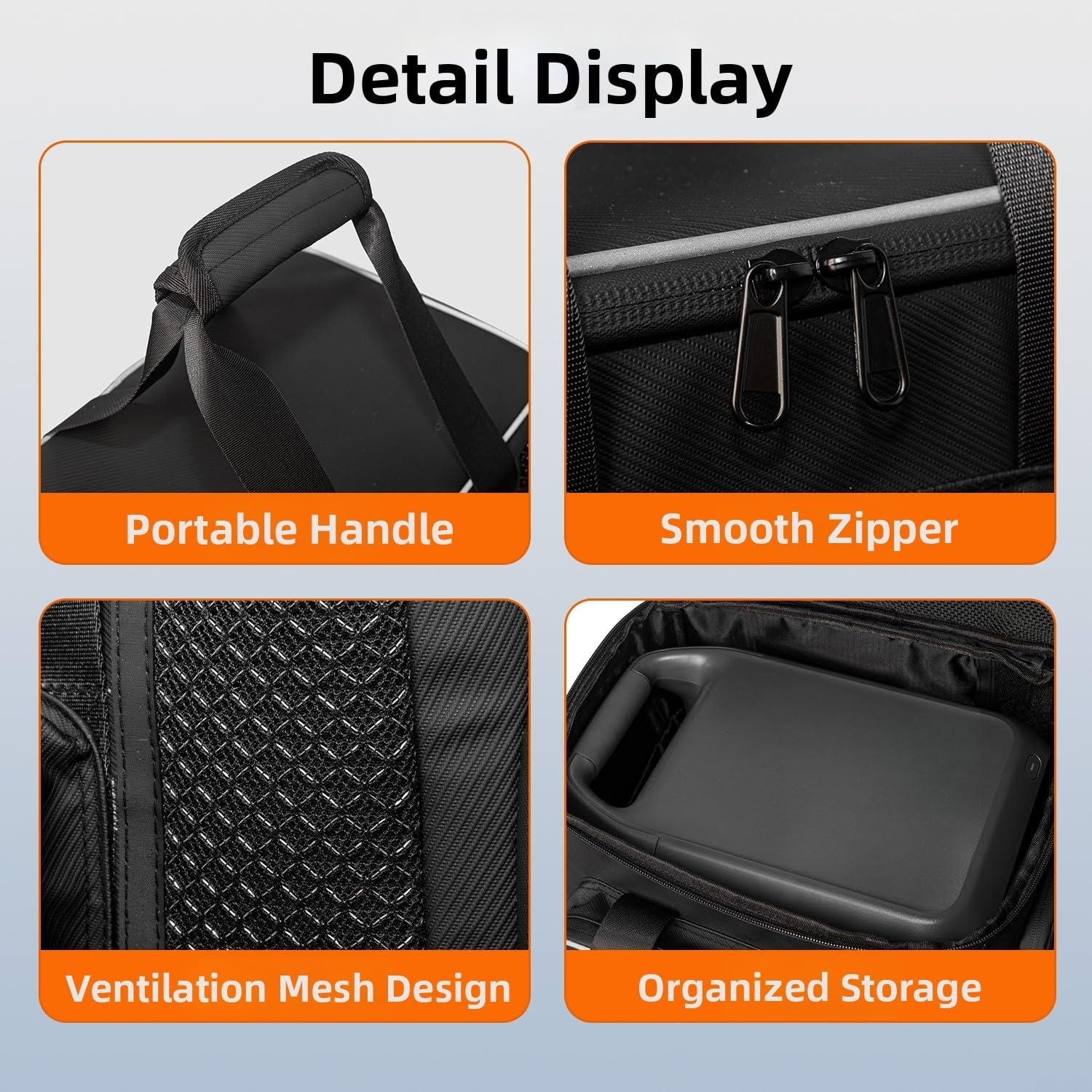 Eva Estuche de almacenamiento duro para Dji Power 1000 para mini bolsa protectora portátil con diseño compacto para acampar al aire libre, viajes y aventuras de senderismo, color negro