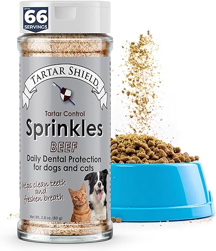 Tartar Shield Gránulos dentales  Aditivo para alimentos para perros y gatos  Combate la placa sarro y el mal aliento limpia dientes y encías  Apoyo