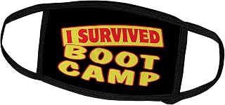 3dRose Face Mask Large, I Survived Boot Camp Survial Pride and Humor Design