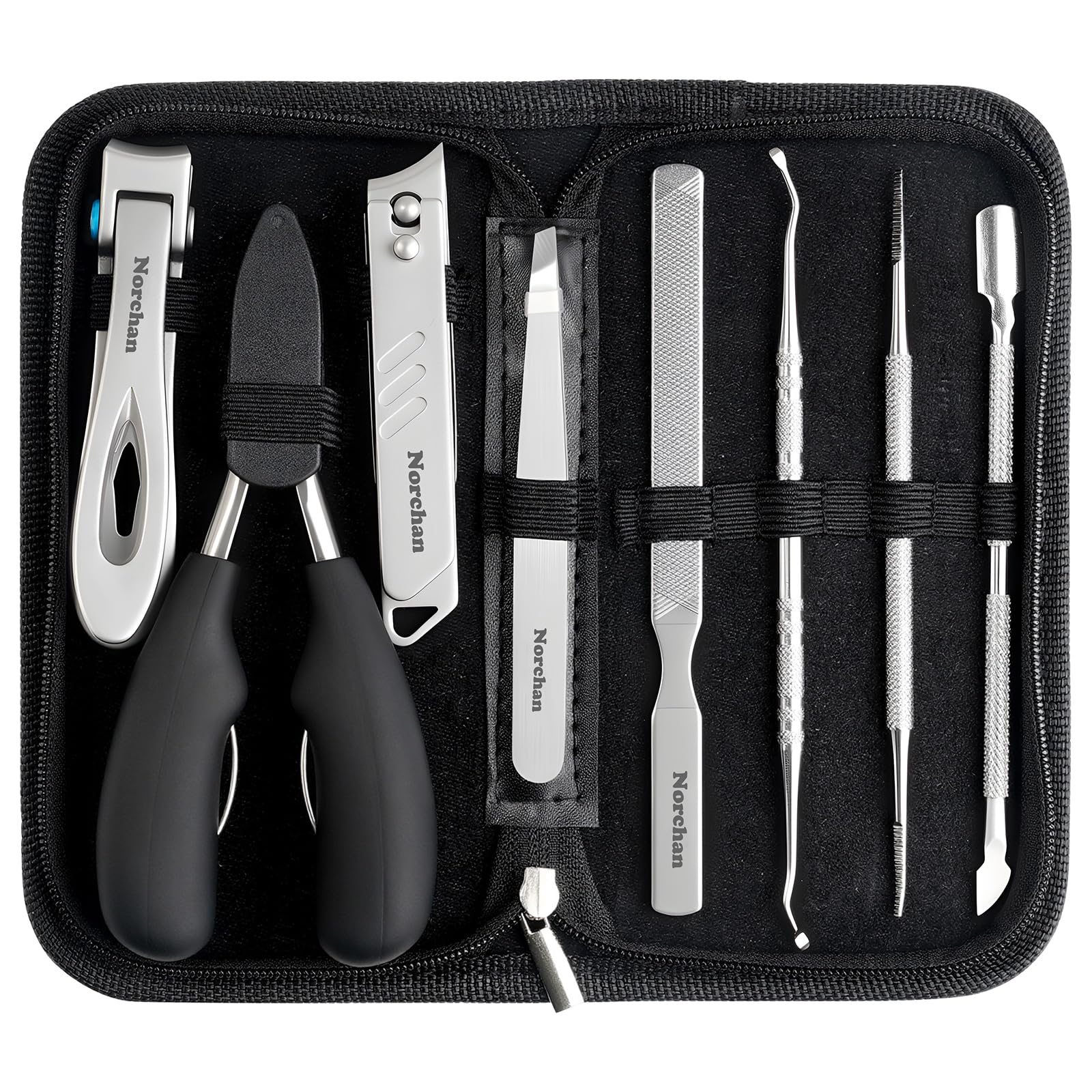 Heavy Duty Toenail Clipper Set for Seniors with Case