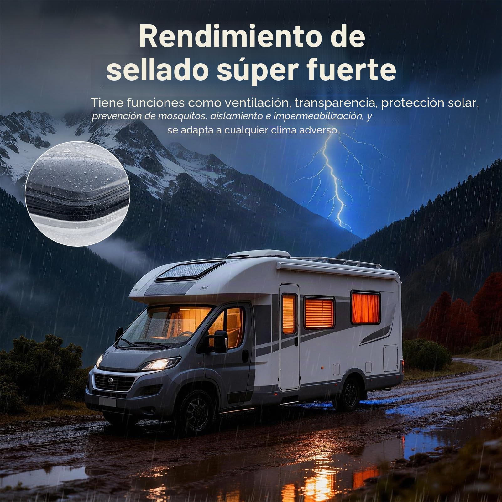 Hatch De Techo / Claraboya Para Autocaravana / Ventana Para Techo 50×50 / 80×50 Cm – Cortinas Oscurecedoras Y Mosquiteras Integradas, Iluminación LED 12v, Para Caravanas, Remolques, Barcos(80x50cm/31.