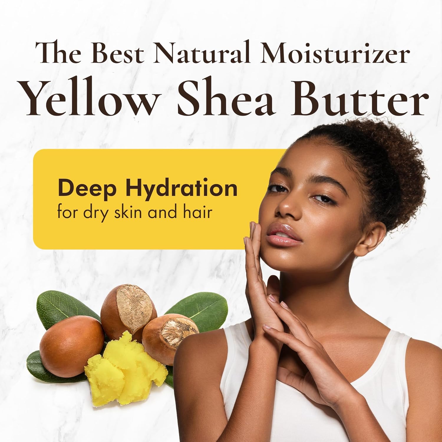 HalalEveryDay Yellow Shea Butter from Ghana, Raw Unrefined African Shea Butter for Skin & Hair, 100% Pure Natural Moisturizer for Body, Face & DIY Beauty, 24 oz - Image 3