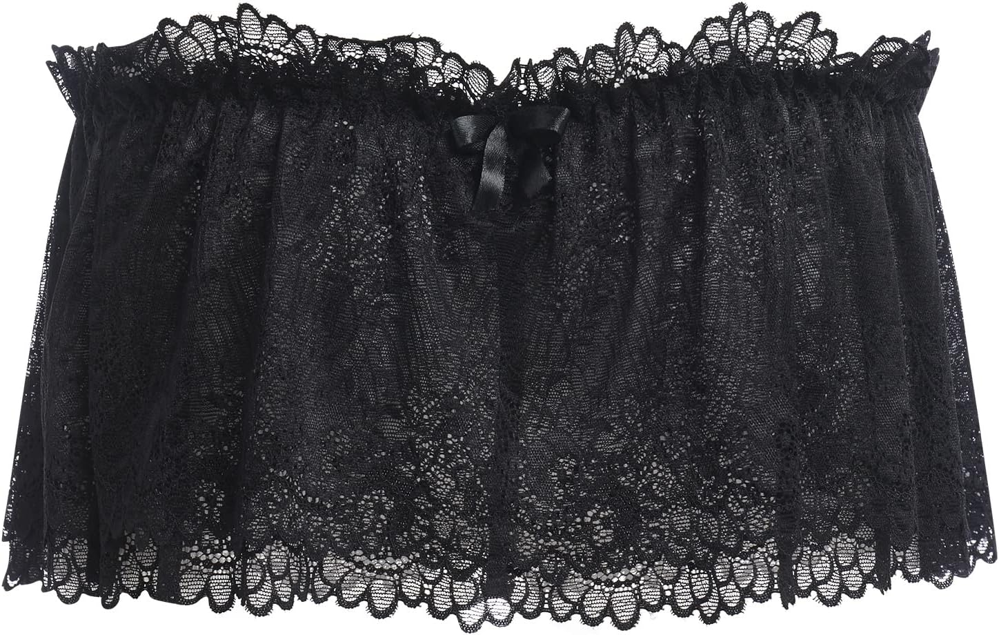 ABAFIP Men Crossdressing Sissy Lace Lingerie Skirted Panties Low Waist Mesh Sheer G-string Briefs Bikini Underwear - Image 5