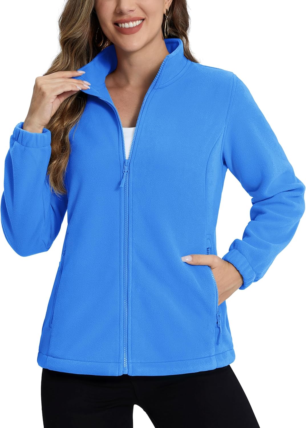 TACVASEN Women’s Soft Fleece Jacket Lightweight Full Zip Sweatshirts Coat Casual Winter Warm Sweaters with Pockets TACVASEN Women’s Soft Fleece Jacket Lightweight Full Zip Sweatshirts Coat Casual Winter Warm Sweaters with Pockets