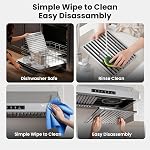VIKIO HOME Range Hood 30 Inch Under Cabinet, Kitchen Hood with 980 CFM, 3-Speed Gesture Sensing & Touch Control Panel, Stainless Steel Vent 2 Pcs Baffle Filters with Handlebar, Ducted, LED light