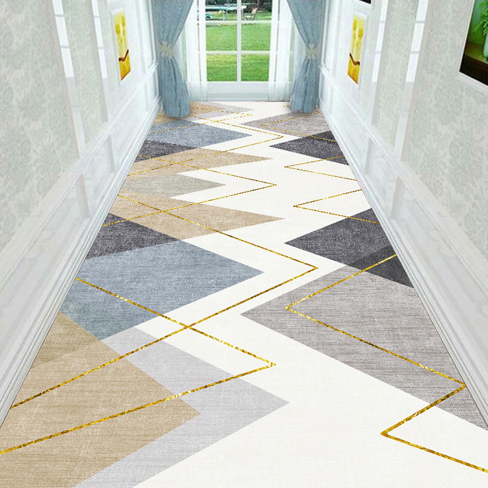 Tapis de couloir antidérapant pour sécuriser l'escalier et la cuisine