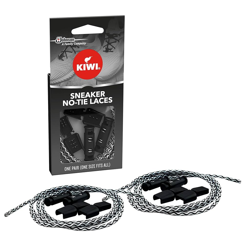 Amazon.com: KIWI Sneaker No-Tie Shoe Laces, Black N' White