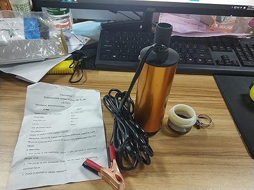 Miniatura 2 de Bomba sumergible eléctrica, bomba de sumidero eléctrica, bomba de transferencia de agua portátil Mini 12V 2.008 in DC 30Lmin para agua de queroseno