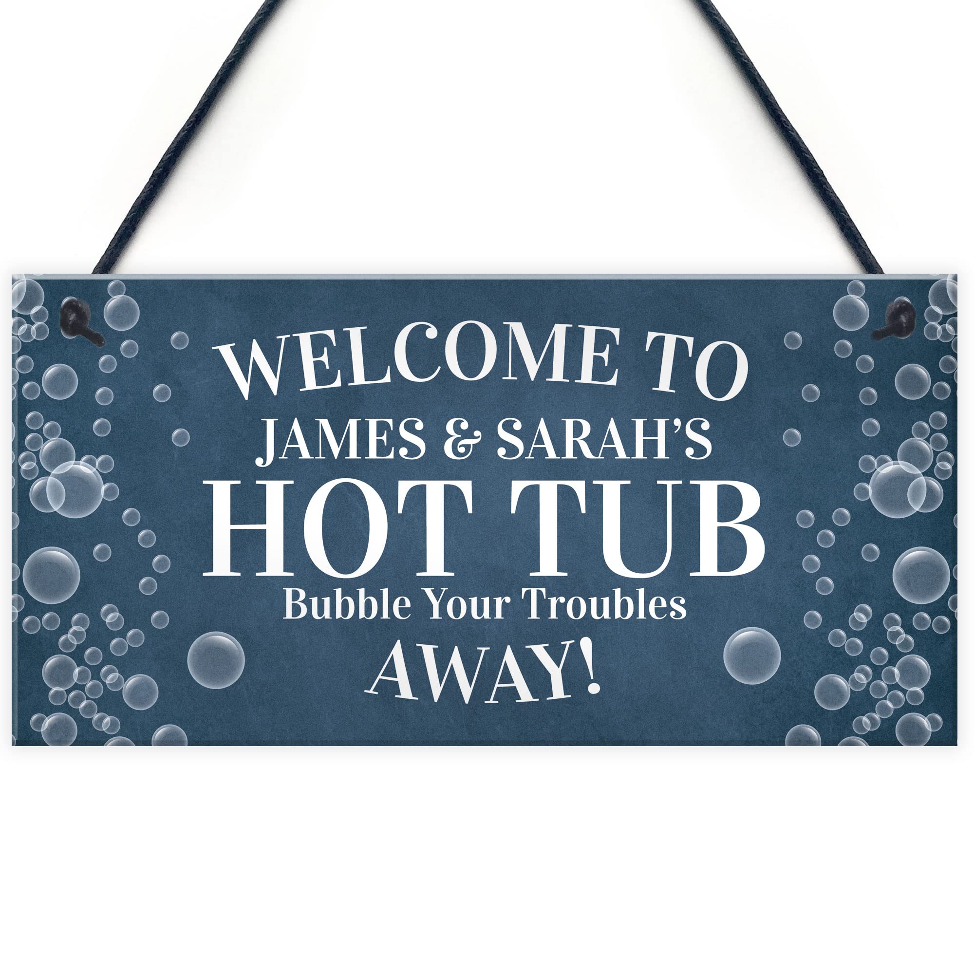 Red Ocean Personalised Welcome Sign For Hot Tub Hanging Garden Wall Plaque Hot Tub Accessories Gifts