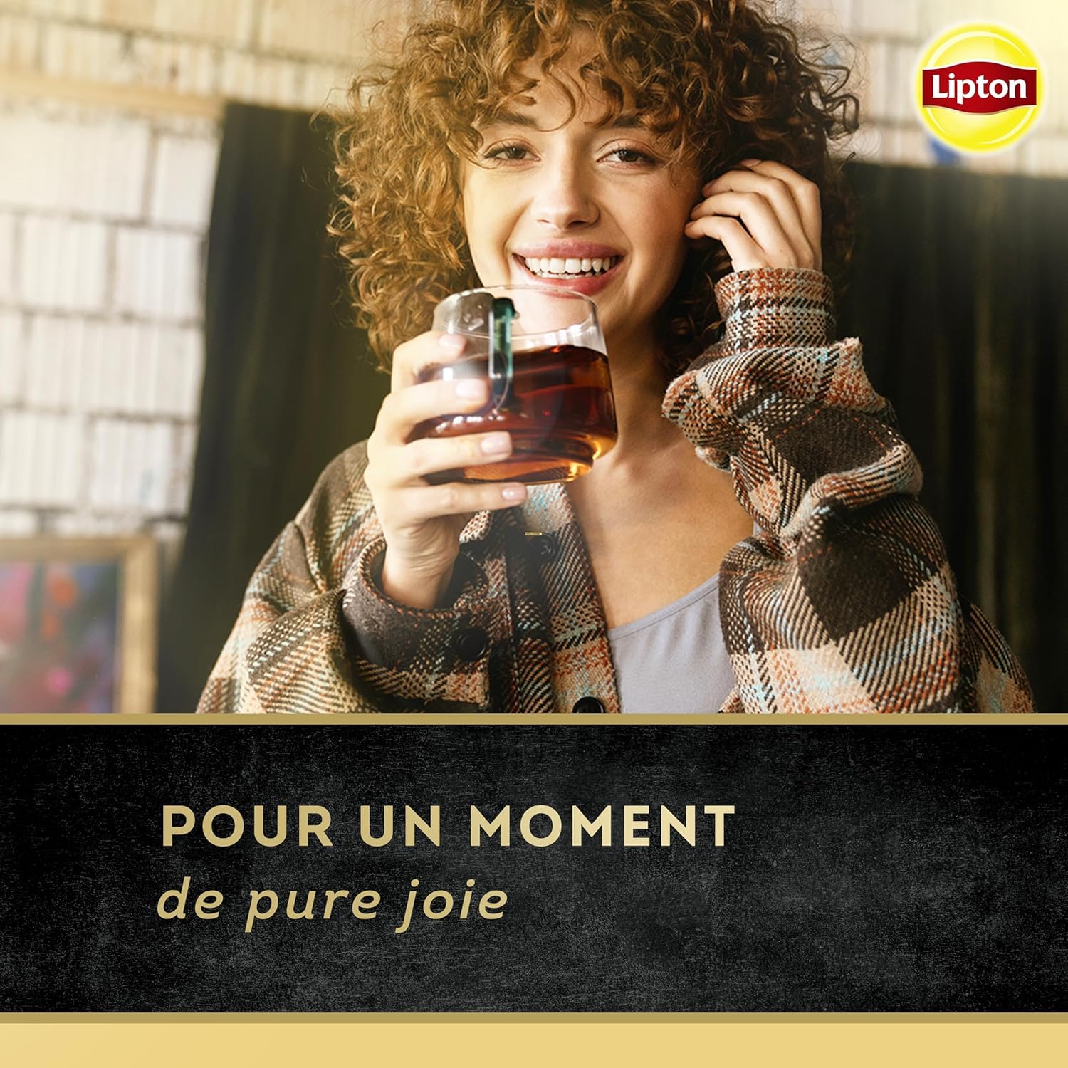 Lipton Thé Noir en Vrac,Goût Orange d'Espagne, Thé Noir Aromatisé en Vrac, 3 boites, 3x150g