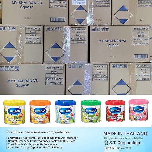 Miniatura 4 de My Shaldan V8 - Ambientador de coche de fórmula clásica original, aroma de manzana, aroma a base de gel de alta calidad y fragancia fresca de larga