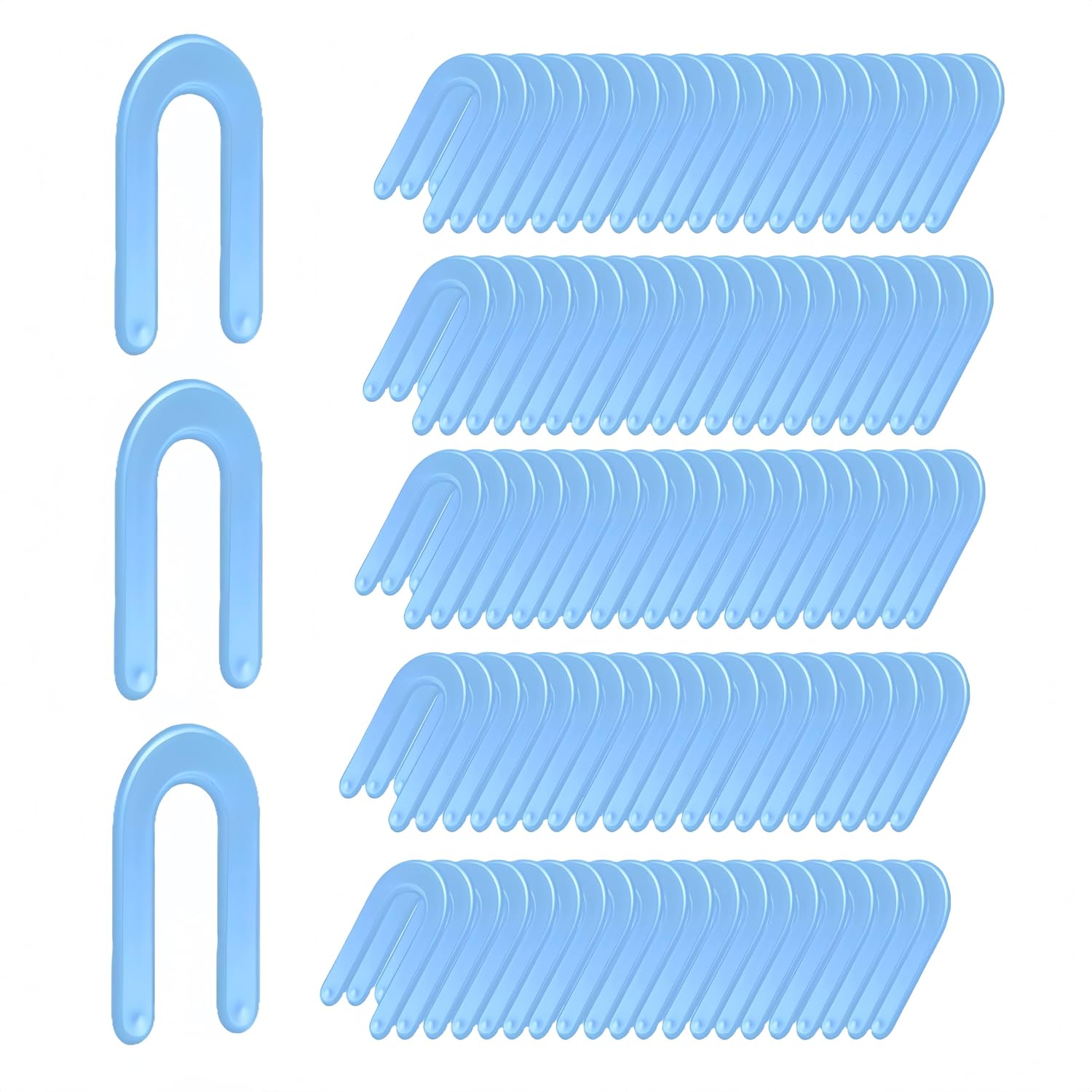 70 Pcs Horseshoe Shims,U Shaped Plastic Shims for Leveling,Deck Spacers Tile Spacers 1/8 Inch,Tile Leveling System(Red)