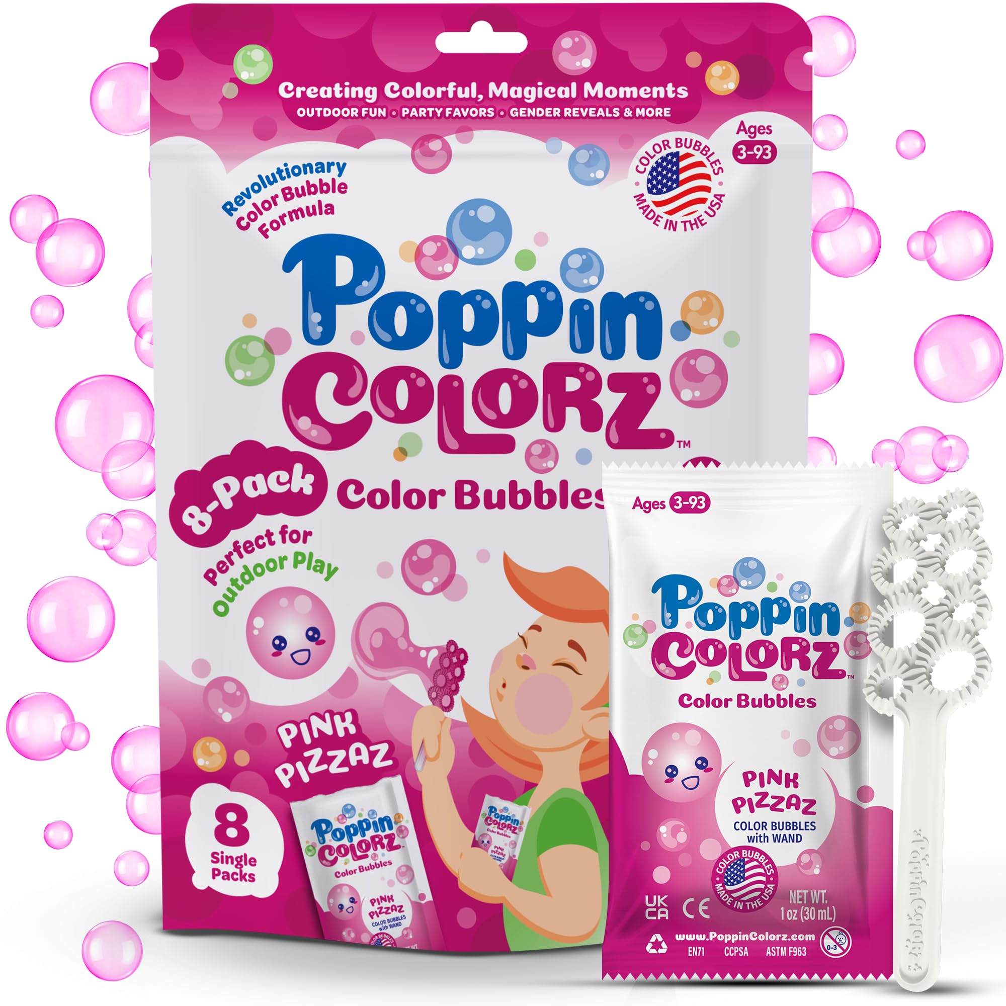 Amazon.com: PoppinColorz Pink Pizzaz Little Bubbles Party Favors
