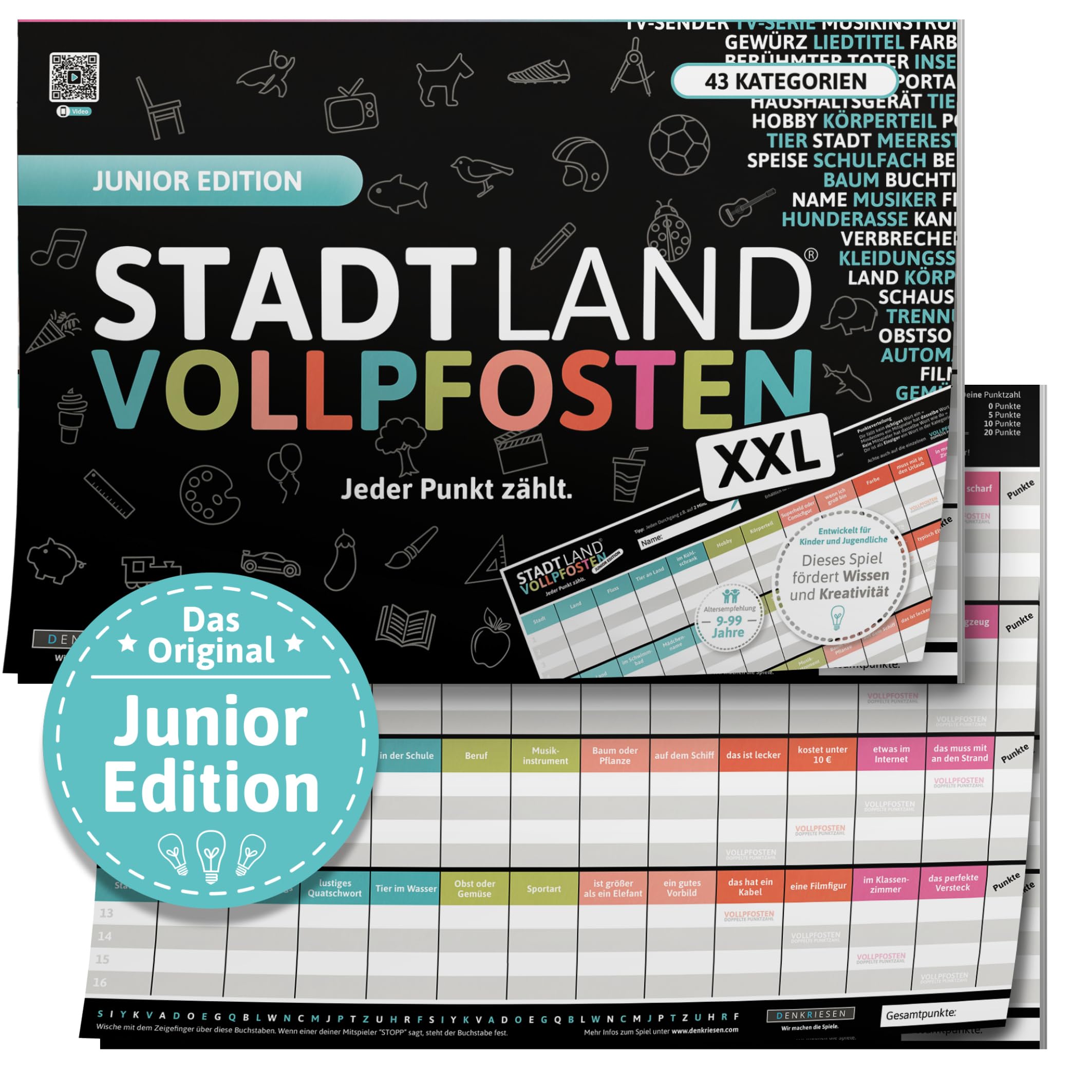 DENKRIESEN Stadt Land VOLLPFOSTEN Junior Edition