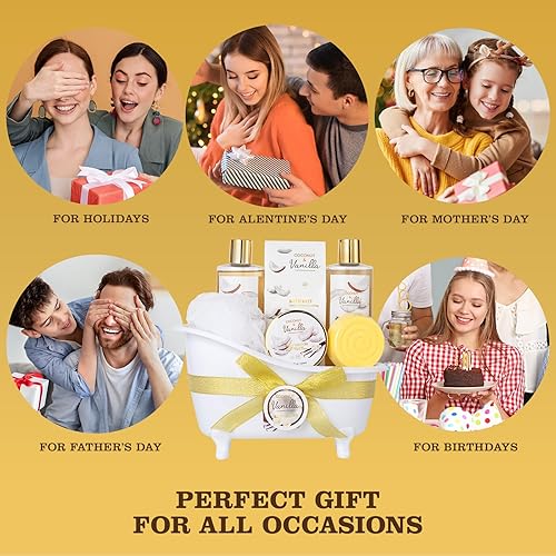 Miniatura 22 de Kit de spa para mujeres, juego de regalo de baño y cuerpo, cesta de regalo de lujo para el hogar, juego de baño con aroma a fresa, regalos