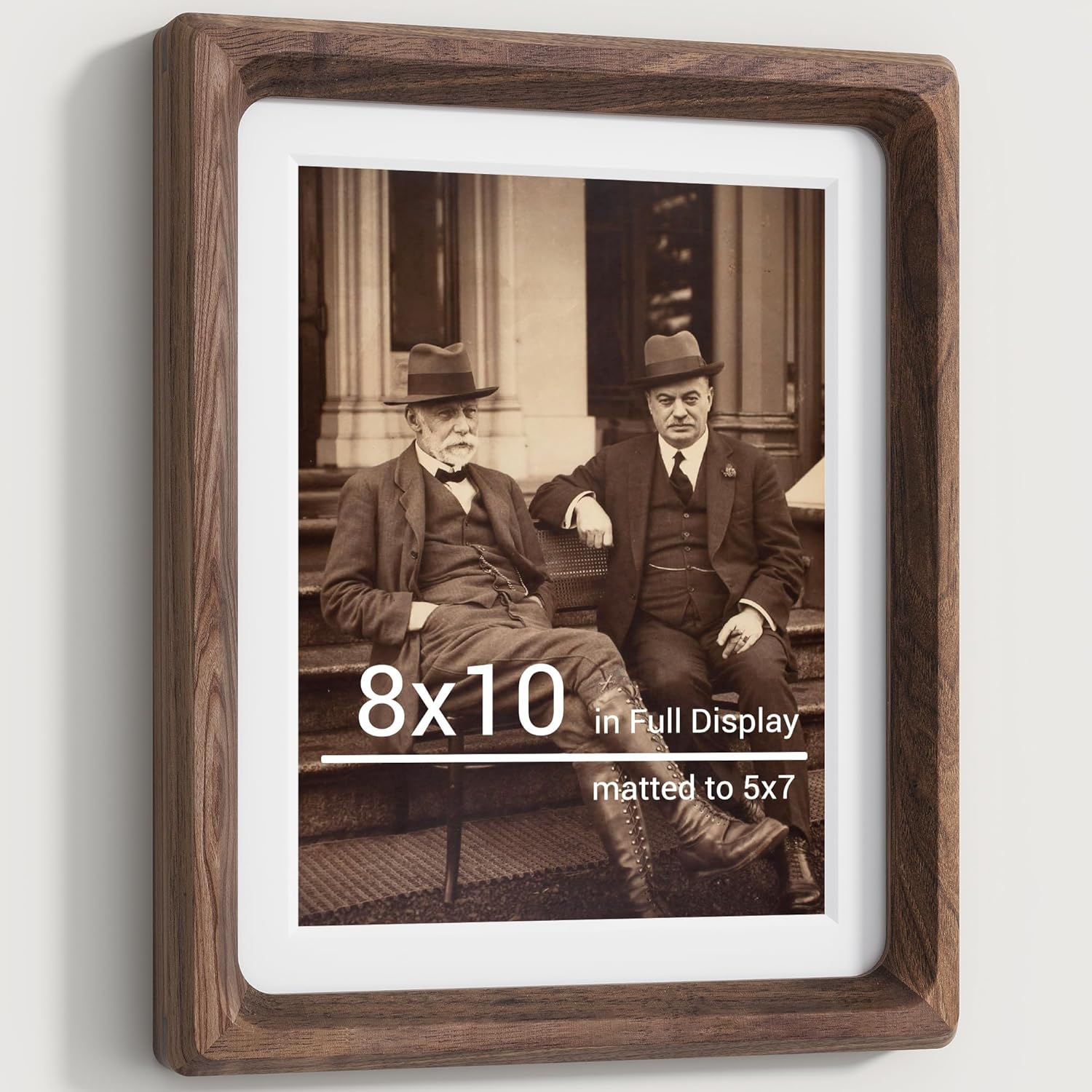 Heimlove 8x10 Picture Frames Natural Walnut,Original Wood