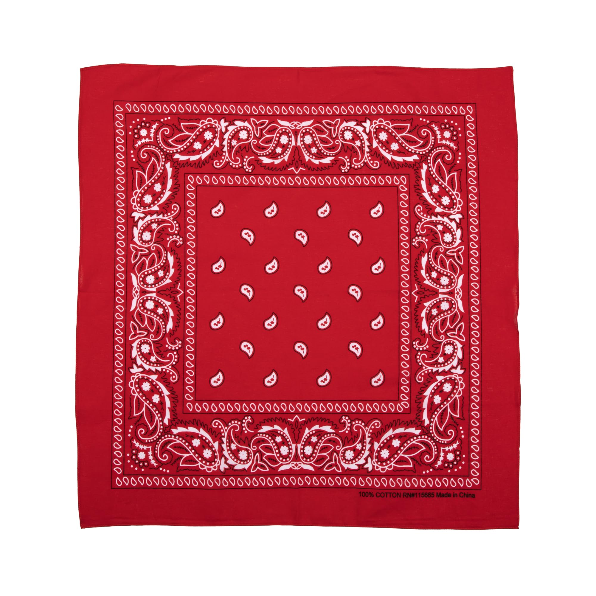 Bandana ligera de algodón multicolor de 22 x 22 pulgadas, paquete de 48, Multi colorido, Pañoleta talla única